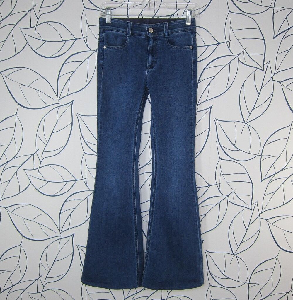 Stella McCartney Women's Blue Flare Bell Bottom Jeans Size 25
